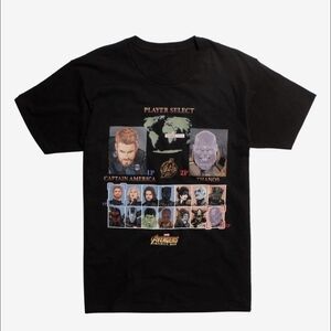 ⭐ 2 FOR $20 Marvel Avengers Infinity War T-Shirt Black S Retro Arcade Gaming